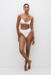 Nineties High Waist Brief - Chalk Crinkle - Matteau
